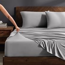 Bare Home Cooling Performance Jersey Knit Stretch Sheet Set, Moisture-Wicking & Breathable, 4-Way Stretch Bed Sheets, Envelope Pillowcases (Twin, White)