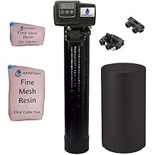 IRON Pro 2 Combination water softener iron filter Fleck 5600SXT digital metered valve for whole house (40,000 Grains, Black)
