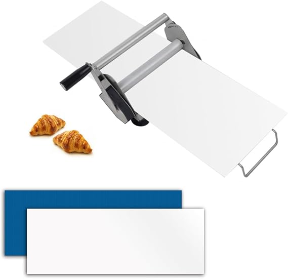 304 Stainless Steel dough Sheeter and Fondant Roller, Manual, 12'' Width, 1-20mm Adjustable Thickness, Manual Operation,board 31.5inch 1/2 board (12-2)