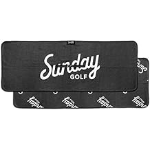 Sunday Golf Microfiber Golf Towel by | Waffle Pattern with Center Slit | 14 x 40 inches | Premium Fabric & Super Absorbent