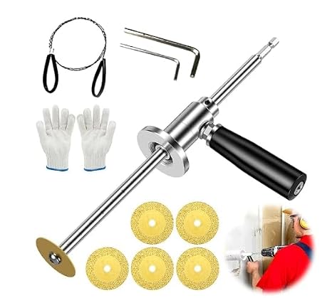 Inner Pipe Cutter for PVC Pipe Cutter PVC Cutting Tool Set with Scale PVC Inner Tube Cutter Set with 5 Cutting Discs Stainless Steel Pipe Cutter for Plastic Pipe for PVC PE PPR Pipes
