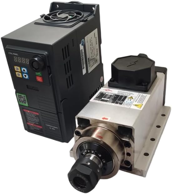 MXBAOHENG CNC Spindle Motor Kits, Spindle Motor with 4 Bearings, Air Cooled, 380V, CNC Spindle for CNC Router Engraver Milling Machine (7.5, Kilowatts)