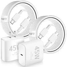 Super Fast Samsung Charger,45W Samsung Charger Fast Charging,2Pack Super Quick USB C Android Phone Charger 10FT Long Type C Charging Cord for SamsungGalaxy S26 Ultra/S26+/S25+/S24/S23 FE/S22+/S21/S20