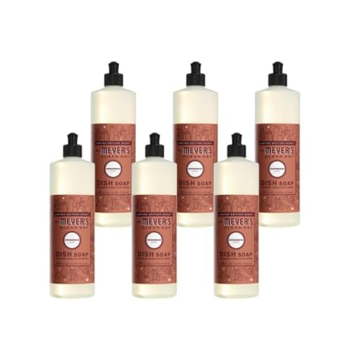 Mrs. MEYERS CLEAN DAY Dish Soap, Gingerbread, 16 Fl Oz Pack of 6