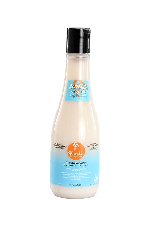 Curls Professional Curlicious Sulfate Free Cleansing Cream - Super Moisturizing - Great For Chemically Altered and Color Treated Hair - Gentle Enough For Daily Use, 8 Fl Oz