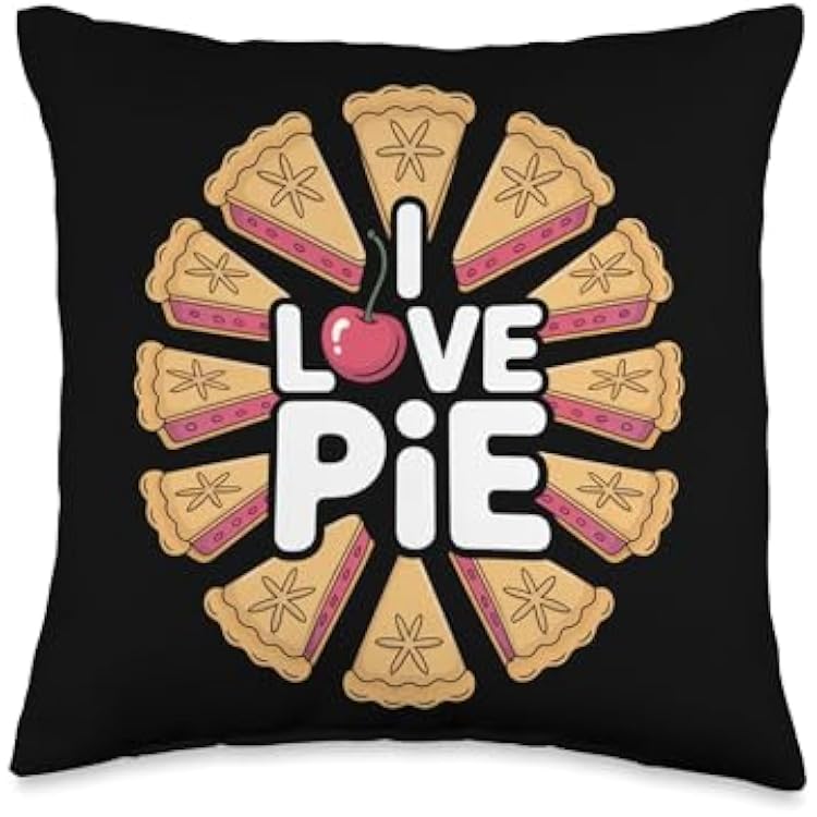 I Love Pie Cherry Dessert Fan Fun Throw Pillow