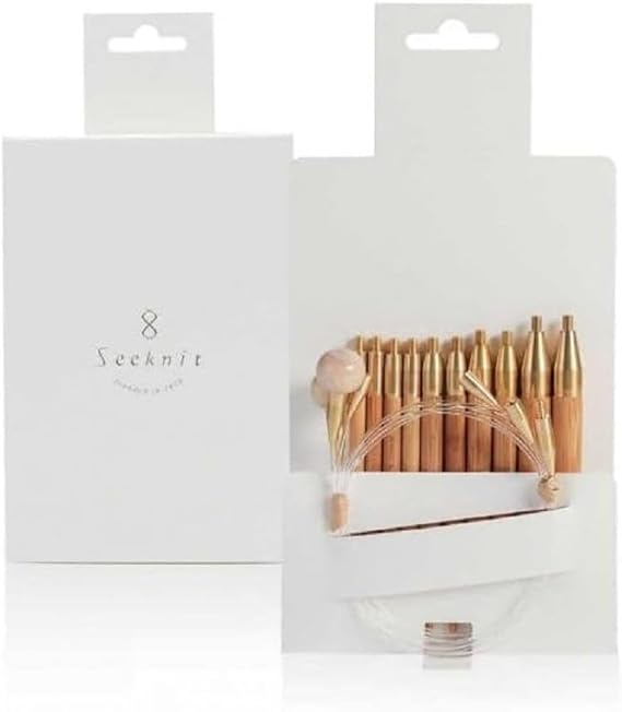 Seeknit Interchangeable Circular Needle Set, White, L