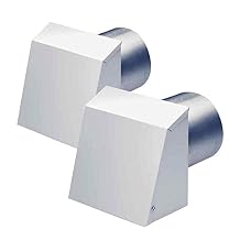 Fantech COM 6M Metal Supply and Exhaust Hoods, Pair, 6"
