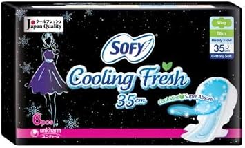SOFY Sofy Cooling Fresh Ultra Slim with Wing 35cm 6's-Real Cool & Refreshing Feeling When Wearing