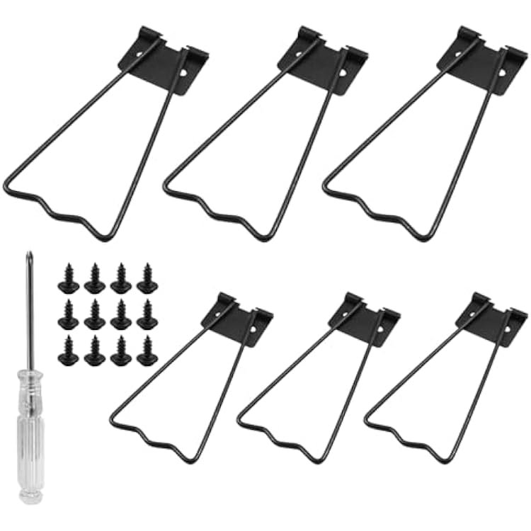 Murtenze 6 Pcs Easel Back, 3.34 Iron Picture Frame Easel Back - Reliable Photo Frame Stand with Screws & Screwsdriver for Crafts and Art Frames Black