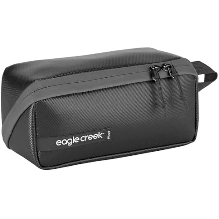 Eagle Creek Pack-It Gear Dopp Kit - Durable & Compact Storage Bag to Keep Items Secure - Water-Resistant Pouch with Internal Organization - Perfect for Camping, Travel & Tools - Black