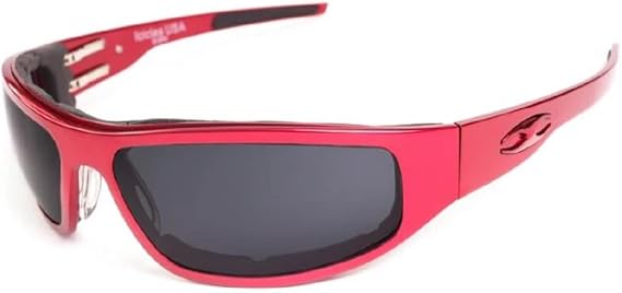 Icicles Bagger Polarized Grey Lens Sunglasses with Flat Red Frame
