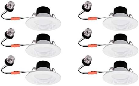 Utilitech 6-Pack 60-Watt Equivalent White Dimmable Recessed Downlight (4-in)