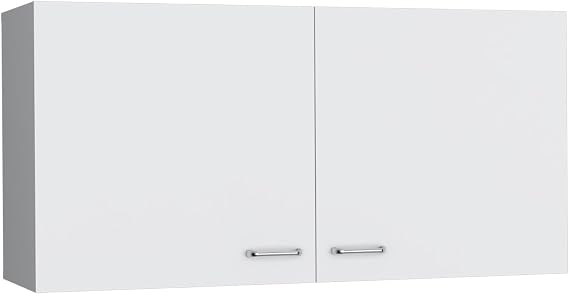 Tuhome Napoles 39" Double Door Wall Cabinet, Two-Tone Engineered Wood Wall Cabinet for Bathroom, Kitchen, Laundry Room & Garage Storage, 39.3" W x 19.3" H x 12.6" D