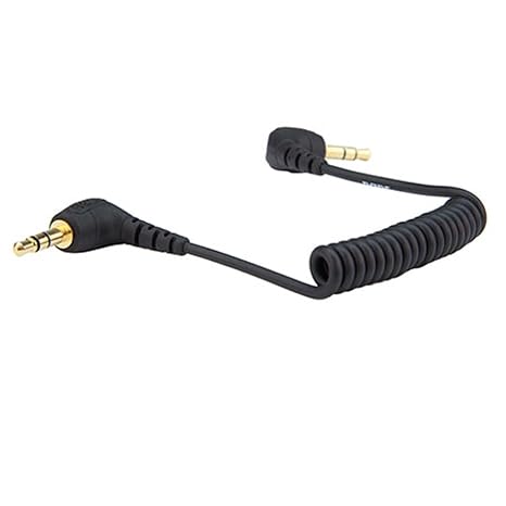 RDE SC2 3.5mm TRS to TRS Patch Cable (200mm, Black) for Camera/Audio Recorder Mic Inputs NOT for Mobile Phones