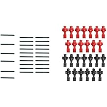 Black & Red Foosball Men w Pins(Set of 26)