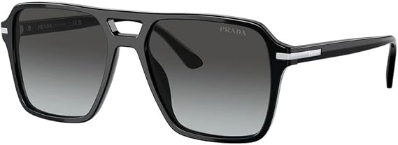 Prada Sunglasses PR 20 YS 1AB06T Black Gradient Grey Vintage
