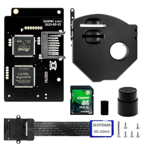 Retrotech GDEMU V5.20.5 Optical Drive Emulation With SD card Extension Plus 8gb SD Card Kit for Dreamcast VA1 Console - Black