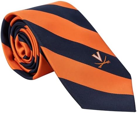 Desert Cactus University of Virginia Neck Tie UVA Cavaliers 100% Polyester Necktie with Logo, Officially Licensed Style A