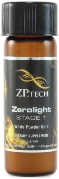 Zerolight Ormus White Powder Gold, 1gm, 24K Ormus Gold, Nutritional Supplement with Boron, Selenium. Supports Anti-Aging, Meditation, Yoga, Activate Third Eye.