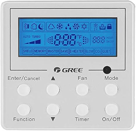 GREE MC20700140, Wired Controller, Push Buttons with Back Light (XK-19)