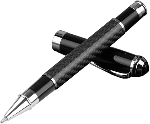 Carbon Fiber Signature Gel Ballpoint Pen Black Ink Business Writing Office School Supplies