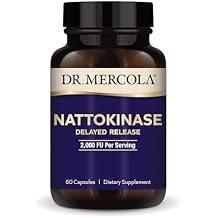 Dr. Mercola Nattokinase Delayed Release, 2,000 FU Per Serving, Dietary Supplement, Delayed Release, Proteolytic Enzyme, Non-GMO - 60 Servings (60 Tablets)