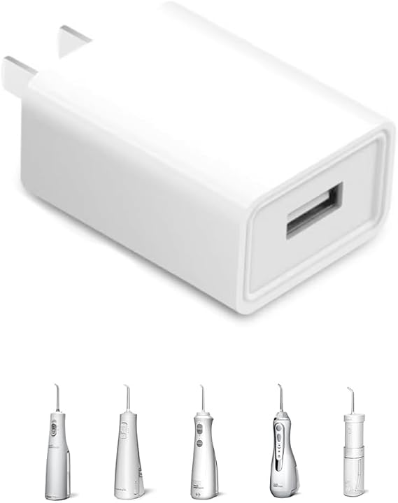 Water Pick USB Charger for Waterpik WP-580 WP-582 ION, Nicwell, Oralfree, COSLUS, Bitvae, Philips Water Flosser,Onlyone Water Dental chagring Adapter Teeth Cleaning and flossing C Charger (White)