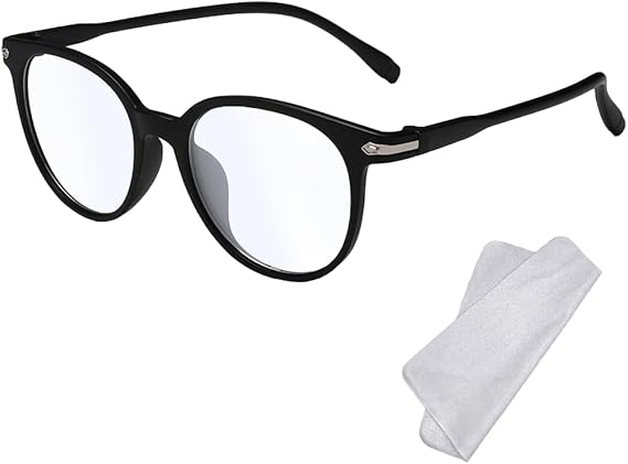 Blue Light Blocking Glasses - Fashion Oval Transparent Frame Reading Glasses Blue Light Eyeglasses Lightweight Anti Eyestrain Computer Gaming Eyewear Unisex