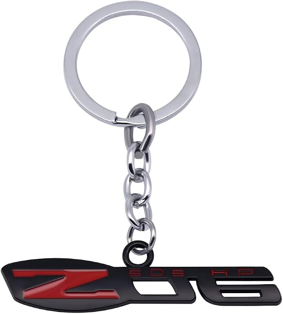 1Pc 3D Z06 Logo Car Home Alloy Key Chain Fob Ring Gift Decorate