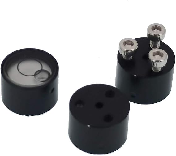 GPS RTK level, centering rod, carbon fiber horizontal bubble accessories with screw holes (17x11.5mm black white)