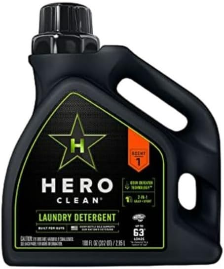 Liquid Laundry Detergent 5 in 1 Sport + Everyday with World-Class Odor Control, Advanced 7 Enzyme System for Stains. Juniper Scent (100 Oz)