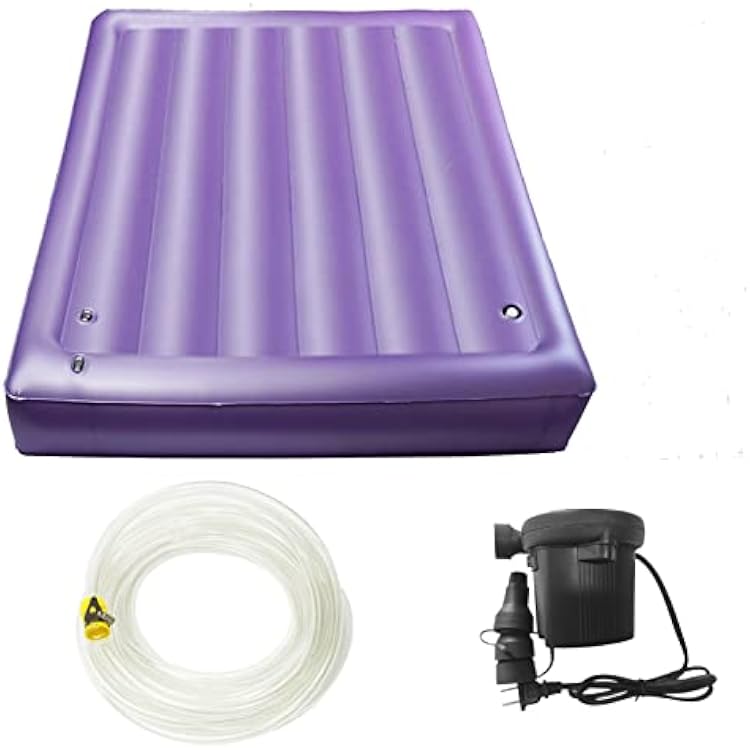 NA Square Waterbed Mattress - Water and Air Dual Purpose Waterbed Insert Mattress High Capacity Water Bed Full Size California King,7284x7.9inch, 50% Medium Wave