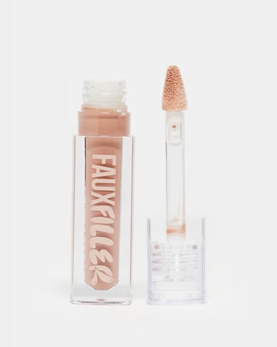 Huda Beauty Faux Filler Extra Shine Lip Gloss - Honey (light peachy nude) .13 oz / 3.9 ml