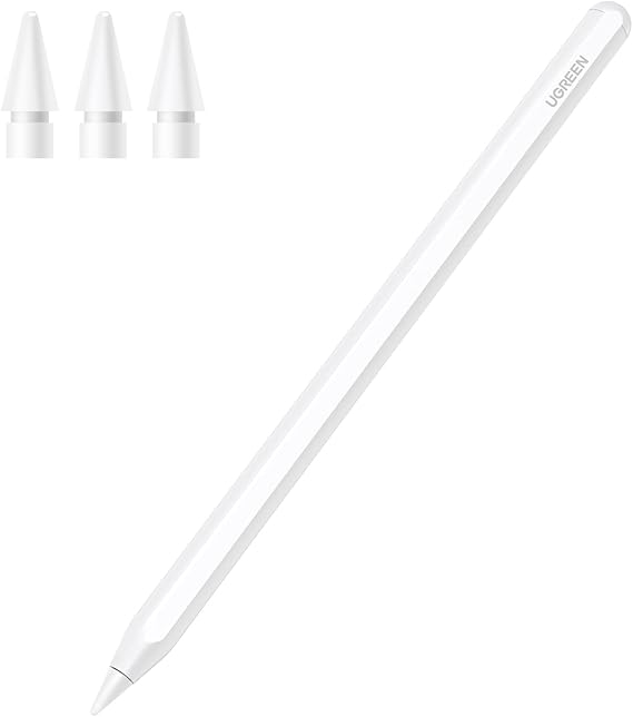 UGREEN iPad için Kalem Manyetik Kablosuz Şarj 2. Nesil Eğim Hassasiyeti Palm Reddetme Güç Ekranlı Kalem iPad Pro 11 inç 4/3/2/1, iPad Pro 12,9 inç 6/5/4/3, iPad Air 4/5, iPad Mini için