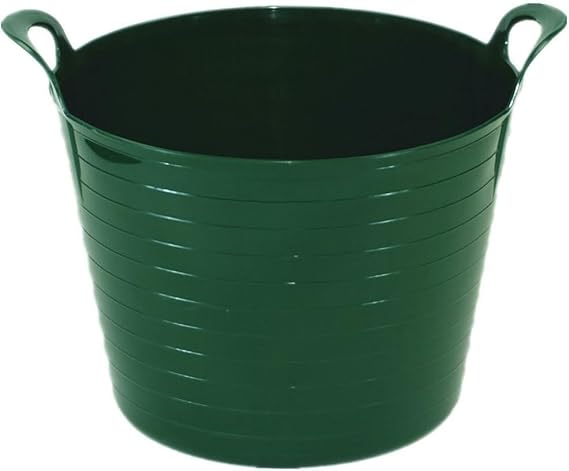 Easy Shopping® 45 Litre Large Flexi Tub Multipurpose Storage Solution for Home Garden Flexible Plastic Rubber Container Bucket In Several Colour MADE IN U.K. (Green)