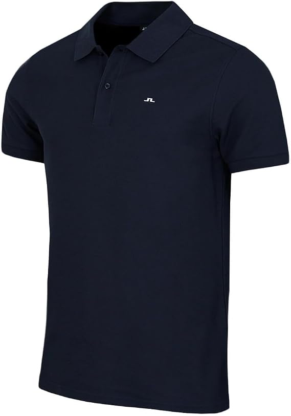J.Lindeberg Mens Pike 2 Button Regular Fit Golf Polo Shirt
