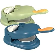 365HomeUpgrade2-Pack 2 in 1 Dumpling Maker Press, Dumpling Skin Maker Machine, Empanada Maker Press, Multifunctional DIY Manual Dumpling Press Mold Set (Blue, Green)