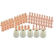 75pcs PT-80 Consumables Tip Electorde Shield Cap Kit 0.047in / 1.2mm for Everlast PowerPlasma 80S Plasma Cutter