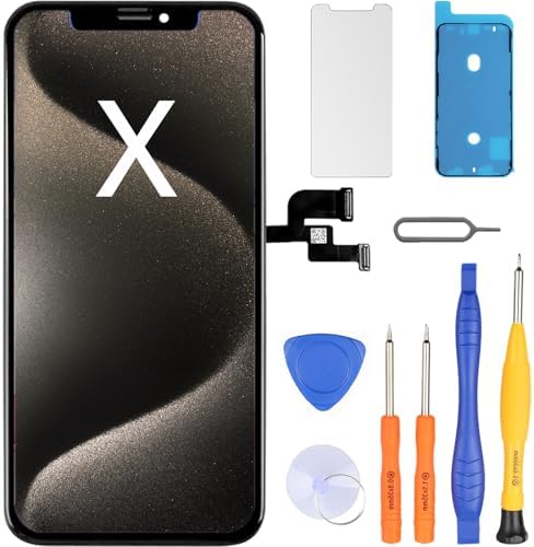 LL TRADER Screen Replacement for iPhone X 5.8 LCD Display Touch Screen Digitiser with Repair Tool Kits 2024 New