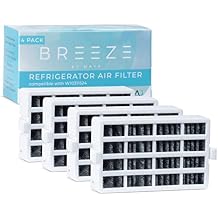 Breeze by MAYA W10311524 Refrigerator Air Filter Replacement for Whirlpool, AIR1, Maytag, Kitchenaid and Jenn-Air, FreshFlow Air Filter (4 Pack)