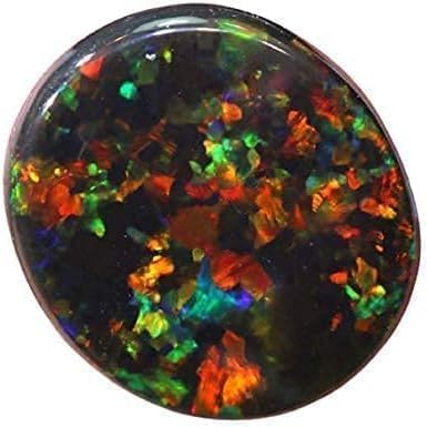 4.8 Carat Black Australian Fire Opal Stone - Original and Natural AAA++ TDV Gemstone - Certified for Jewelry Making, Energy Stone, Reiki, Meditation, Art-Crafts-DIY - For Men and Women
