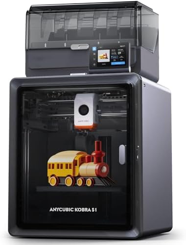 ANYCUBIC Kobra S1 Combo 3D Printer, Stunning 4 Color with Anycubic ACE PRO | Drying and Printing at the Same Time,600mm/s Ultra-Fast Printing, Print Size 250 x 250 x250 mm, Easy to Use