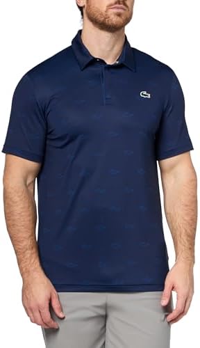 Lacoste Mens Regular Fit UV Protect Collar Logo Golf Polo Shirt