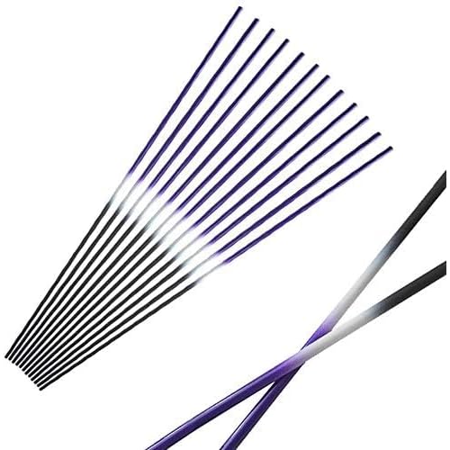 AMEYXGS Archery 30 Inch Pure Carbon Arrow Shaft ID 6.2 mm Hunting Arrow Shaft Spine 250300350400450500550600 DIY Archery Raw Bare Shaft for Hunting Shooting Practice 12 Pcs
