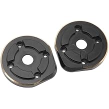 Alomejor 2Pcs Outer Portal Covers Antiwear Rustproof High Accuracy Portal Covers Weights for SCX10 III Capra 1/10 Crawler Black