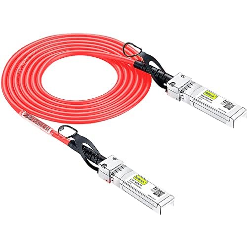 [Red] Colored 10G SFP DAC Cable - Twinax SFP Cable for Ubiquiti UniFi Devices, 0.5-Meter1.6ft
