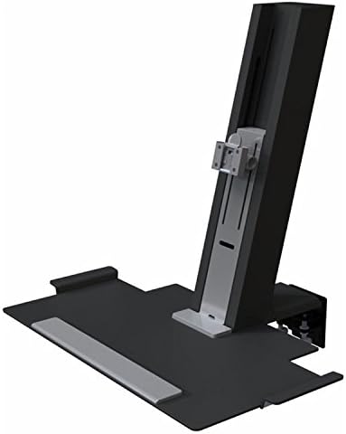 Humanscale QuickStand Light Mount with Small Platform Sit-to-Stand Workstation - Black