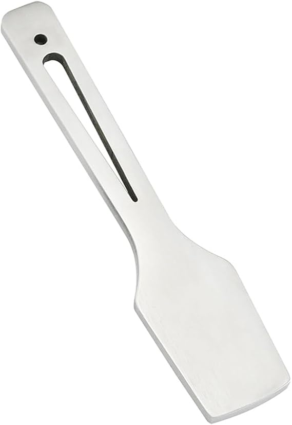 JianLing Leather Sewing Stitch Flattener Stainless Steel Line Hammering and Creasing Tool 120mm Silver Dual Function Tool for Belt Bag and Leather Craft Making