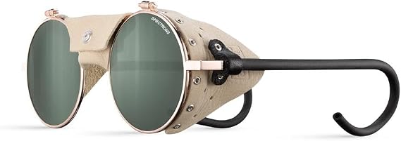 Julbo Vermont Classic Glacier Glasses for Men & Women w/Leather Side Shields for Hiking, Snow/Glare - 100% UV Protection